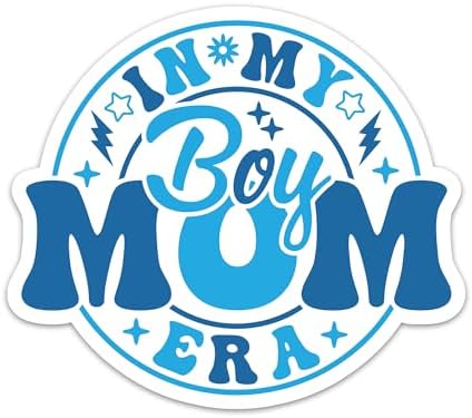 (3PCs) in My Boy Mom Era Sticker, Boy Mom Life Stickers for Mom, Proud Boy Mom Waterproof Vinyl Stickers for Water Bottle Laptop Phone Case Kindle Tablet Notebook (3 Inches)