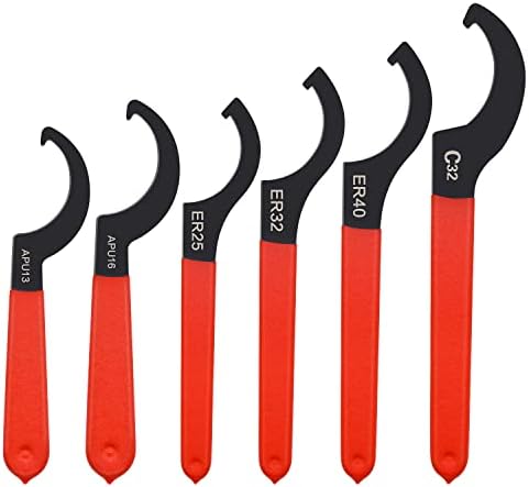 6pcs Coilover Spanner Wrench Set, Coilover Wrench, C-Shape Spanner Wrench, Shock Spanner Hook Wrench Tools, for Suspension System and Shock Adjustment