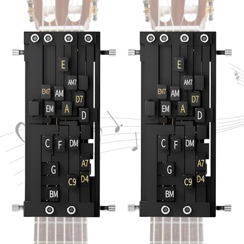 Guitar Chord Presser, 2025 New Guitar Chord Helper for Acoustic Guitars, Guitar Chord Trainer for Beginners Gifts (2 PCS)
