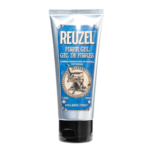 Reuzel Fiber Gel For Men - Alcohol Free Formula - Subtle, Sugary Rum Fragrance - Non Sticky And Flake Free - Adds Fullness And Structure To The Hair - Firm Holding Power - Easy To Wash Away