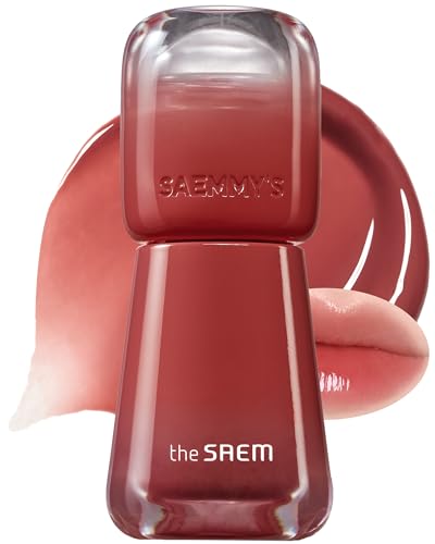 THESAEM Saemmy's Ade Shot Tint - Korean Lip Titnt, Water Gel Lip Stain with Plump Glowy Moisturizing Finish, Buildable Radiant Gloss, Long-Lasting Comfort, 0.1 fl.oz. (06 Apple Cinnamon)
