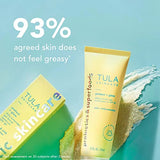 TULA Skin Care Protect + Glow Daily Sunscreen Gel Broad Spectrum SPF 30 - Skincare-First, Non-Greasy, Non-Comedogenic & Reef-Safe with Pollution & Blue Light Protection, Supersize, 3.38 oz