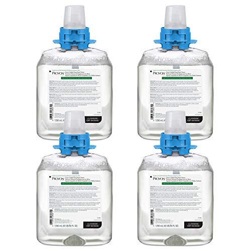 GOJO PROVON FMX Green Certified Foam Hand Cleaner, 1250 mL Hand Cleaner Refill for PROVON FMX Push-Style Dispenser (Pack of 4) - 5182-04