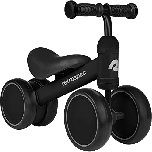 Retrospec Cricket Baby Walker 4-Wheel Balance Bike for Ages 12-24 Months Toddlers | First Birthday Gift - Toddler Bicycle Toy for 1 Year Old’s - Ride On Toys for Boys & Girls