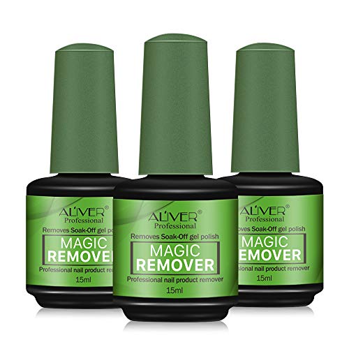 Tudiqe 3 Pack Gel Nail Polish Remover, Gel Polish Remover for Nails, Ultra-Powerful Professional Nail Polish Remover for Natural