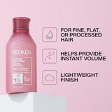 Redken Volume Injection Shampoo | For Fine Hair | Adding Lift & Body | Paraben Free | 10.1 Fl Oz (Pack of 1)