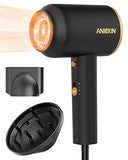 ANIEKIN Hair Blow Dryer 1875W with Diffuser, Travel Ionic Hair Dryer, Constant Temperature Hair Care Without Damaging Hair, Black