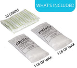 HoMedics ParaSpa Paraffin Wax Refill | Two 1-Pound Packages - 100% Pure Paraffin Wax | 16 Oz (Pack of 2)| Unscented, No Dyes | Moisturize & Soften Sensitive Skin