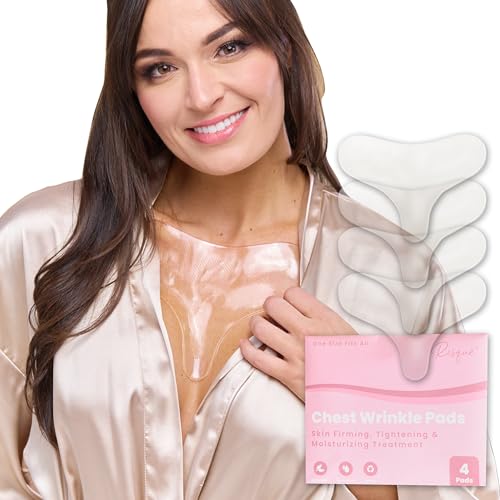 Chest Wrinkle Patches Reusable | Anti-Aging Patches for Fine Lines | Long-Lasting Wrinkle Pads for a Youthful Appearance | Skin-Safe Chest Care Solution | Includes 4 Durable Pads for a Smooth Look 4ct