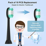 Everystep Replacement Toothbrush Heads Compatible with AquaSonic Black Series 10 Pack for Electric Toothbrush Black