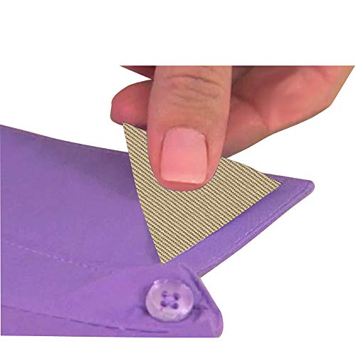 No Curl Collar Polo Shirt Collar Stays (You Choose: Peel-&-Stick or Iron-on) (One Size Fits All, Refill Pack: 20 Pair Khaki (Iron-on))