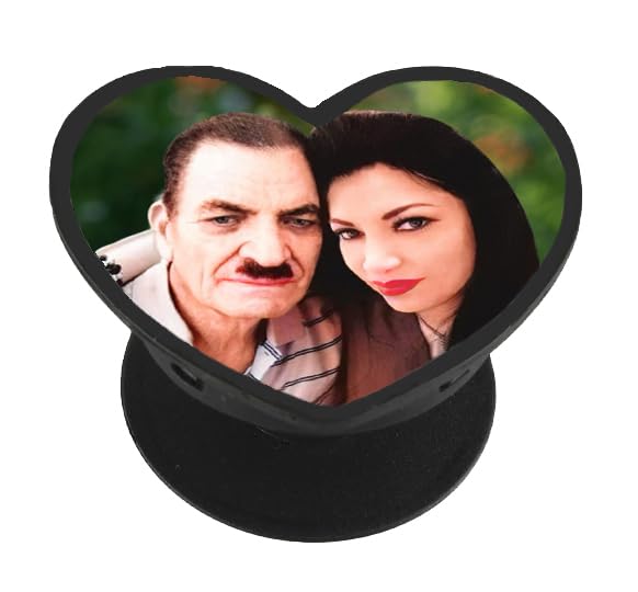 PERSONALIZED CUSTOM YOUR PHOTO PICTURE IMAGE 2 INCH HEART SHAPE POP UP PHONE GRIP/PHONE TABLET STAND WHITE OR BLACK USING THE LATEST TECHNOLOGY IN PHOTO PROCESSING MORE VIBRANT COLORS & GLOSSY FINISH