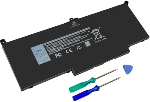 F3YGT Latitude 7480 7490 Battery for Dell Latitude 12 7000 7280 7290 13 7000 7380 7390 P29S002 14 7000 7480 7490 P28S P28S001 P73G P73G002 DM3WC 0DM3WC DM6WC 2X39G KG7VF V4940 451-BBYE 453-BBCF 60Wh