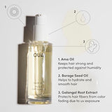 OUAI Hair Oil - Hair Heat Protectant Oil for Frizz Control - Adds Hair Shine and Smooths Split Ends - Color Safe Formula - Paraben, Phthalate and Sulfate Free (1.5 oz)