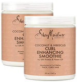 SheaMoisture Curly Hair Products, Curl Enhancing Smoothie for Thick, Curly Hair, Coconut & Hibiscus, Sulfate Free, Paraben Free, Silk Protein & Neem Oil, Pack of 2-20 Oz Ea