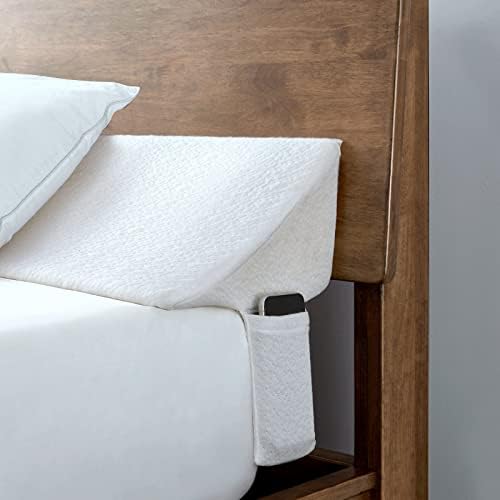 SLIGUY Full Size Bed Wedge Pillow Headboard Pillow Mattress Wedge Bed Gap Filler Fill The Gap (0-7") Between Your Headboard and Mattress for Sleeping Backrest Pillow（White 54"x10"x6"