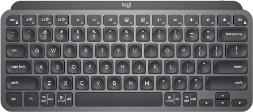Logitech MX Keys Mini Minimalist Wireless Illuminated Keyboard, Compact, Bluetooth, Backlit, USB-C, Compatible with Apple macOS, iOS, Windows, Linux, Android, Metal Build - Graphite (Renewed)