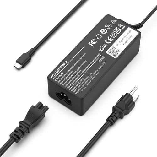 USB C 45W Laptop Charger, Universal Type C Power Adapter for HP, Lenovo, Dell, Acer, Asus, Samsung, Google Laptop Chromebook Power Supply Cord