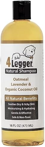 All Natural Organic Oatmeal Dog Shampoo for Itchy Skin with Aloe, Coconut & Lavender Essential Oil, Hypoallergenic, Moisturizing for Normal, Dry, Itchy, or Sensitive Skin, USA Made, 16 oz