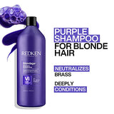 Redken Color Extend Blondage Depositing Purple Shampoo for Blonde Hair, Neutralizes Brassy Tones with Citric Acid, 33.8 Fl Oz