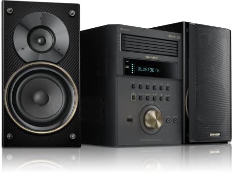 Sharp XL-BH250 Limited Edition 5-Disc Bluetooth Speaker System with USB, AM/FM, and Champagne Gold/Carbon Fiber Finish
