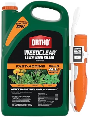 Ortho WeedClear Lawn Weed Killer Ready-to-Use with Comfort Wand, Kills Crabgrass, Dandelion and Clover, 1 gal.