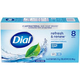 Dial Antibacterial Bar Soap, Spring Water, 32 Bars, 8 Count (Pack of 4)