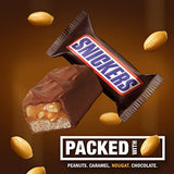 Snickers Fun Sizes Chocolate Caramel Candy Bars - 50 Individually Wrapped Candy with Roasted Peanuts, Nougat, Caramel, and Milk Chocolate (2 Pounds)