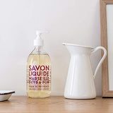 Compagnie de Provence Savon de Marseille Extra Pure Liquid Soap - Fig of Provence - 16.7 Fl Oz Glass Pump Bottle