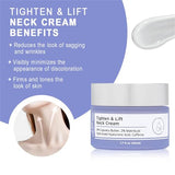 2024 New Pure Tighten & Lift Neck Cream, Go Neck Firming Cream, Neck Firming Cream Tightening Lifting Sagging Skin, Neck Cream for Turkey Neck, Tighten and Lift Neck Cream (2PCS)