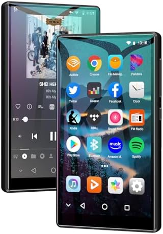 MP3 Player with Bluetooth and WiFi, Diofox Music Player with Spotify,Pandora,Amazon Music,5" Touch Screen Android MP4 MP3 Player for Kids with Libby,Audible,Spotify Kids(Black)