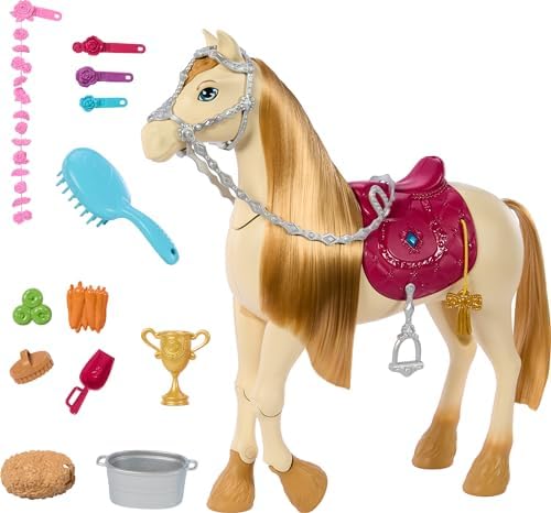 Barbie Horse with Sounds, Music & Accessories, Inspired The Great Horse Chase, Toy Moves, Dances & Blinks Eyes