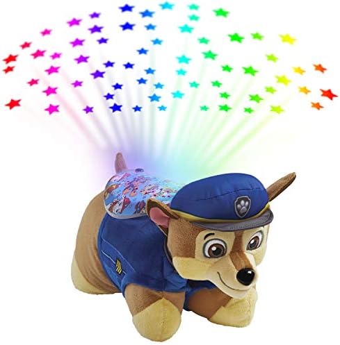 Pillow Pets Paw Patrol Chase Sleeptime Lite, 11" Nickelodeon Stuffed Animal Nightlight, 1 Count (Pack of 1), Multicolor
