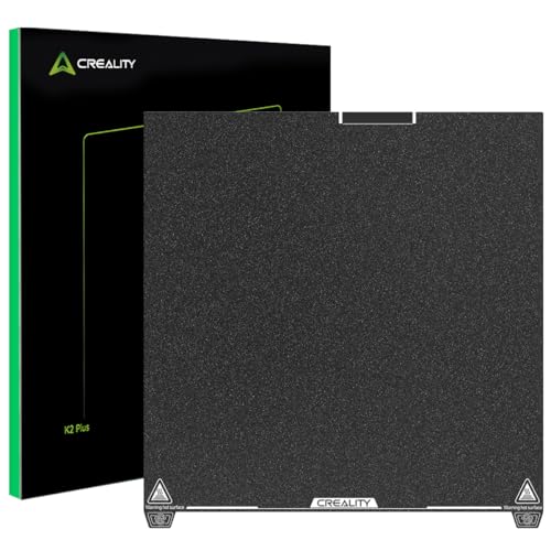 Creality Official K2 Plus Build Plate Frosted PEI Sheet, 370x370mm Flexible Spring Surface Excellent Heat Resistance Easy Model Removal 3D Printer Platforms for K2 Plus(Without Magnetic Base)