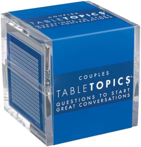 TableTopics Couples - 135 Conversation Cards to Start Memorable, Fun Conversations for Date Nights, Anniversaries, Valentine’s Day, Romantic Gift
