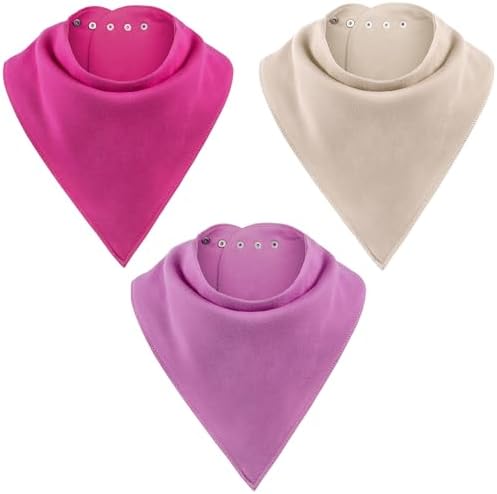 Adult Drool Bib for Special Needs, 3 Pk Soft Absorbent Large Bandana Bibs Set for Kids 4+, Men Women, Teens & Adults