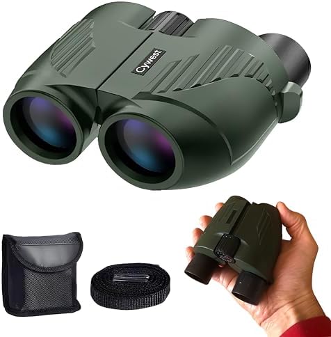 10x25 Compact Binoculars for Adults & Kids - Mini & Lightweight Binoculars for Bird Watching, Hiking, Theater, Concert, Hunting, Birdwatching & Sports - High Powered Binoculars with BAK4 Prism