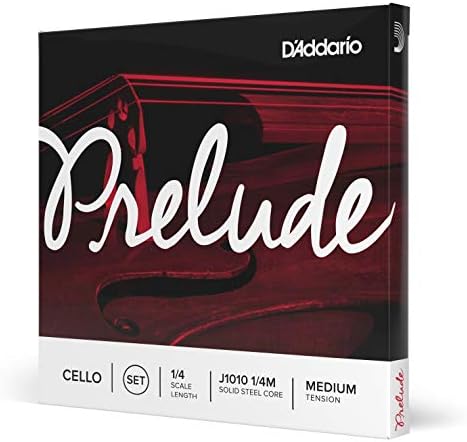 D'Addario Prelude Cello String Set, 1/4 Scale, Medium Tension