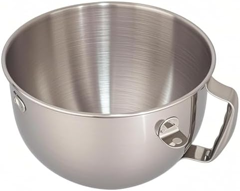 6 Quart Stainless Steel Mixer Bowl with Handle for Kitchenaid Stand Mixers