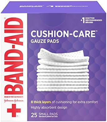 BAND-AID® Brand CUSHION-CARE™ Gauze Pads 2in x 2in, 25 count
