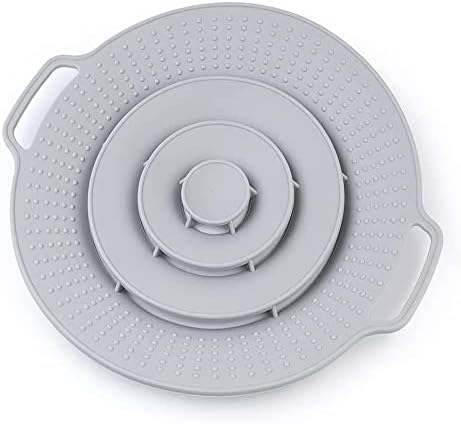 Pot Cover Spill Stopper Lid - Thicken Silicone Boil Over Spill Safeguard,FDA Food Grade Stopper Lid Cover for Pots And Pans, BPA- Instant Pot Cover, Fits Openings 6" to 10" in Diameter
