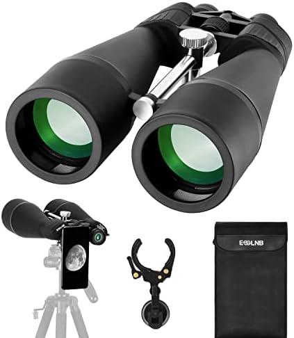 ESSLNB 15-30X80 Zoom Astronomy Binoculars with Built-in Tripod Mount Giant Binoculars with Phone Adapter and Case for Bird Watching Hunting and Stargazing
