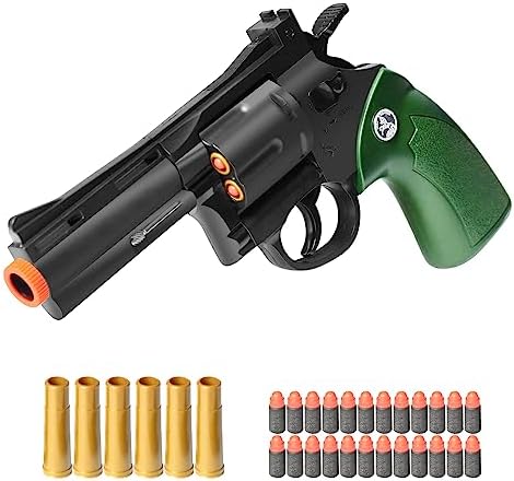 Toy Revolver, EVA Soft Bullets Cap Gun Revolver Guns