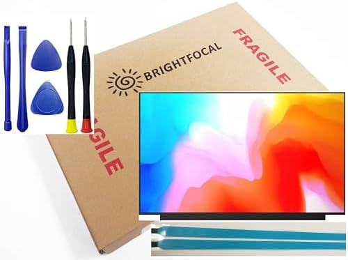 BRIGHTFOCAL New Screen Replacement for HP 14-FQ0013DX 192T6UA 14s-fq0013dx 14.0 HD 1366 x 768 Slim Matte Non-Touch LCD LED Display with Tape and Tool
