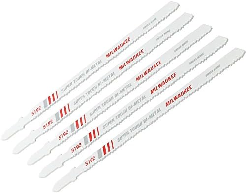 Milwaukee 48-42-5192 5-1/4-Inch, 14 Teeth per Inch, Bi-Metal Jig Saw Blades, 5-Pack