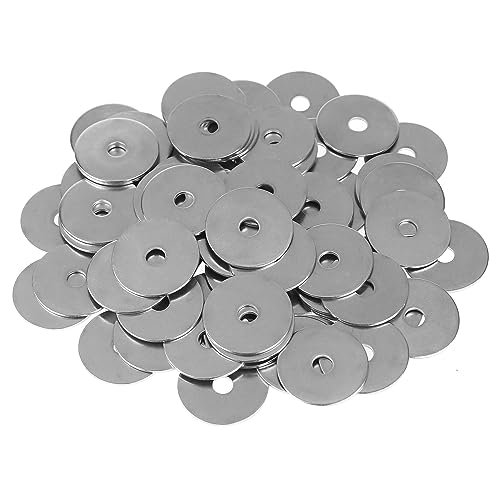 40 Pieces 1/4" Stainless Flat Washers, 1-1/4" Outside Diameter, 0.055" Thickness, 18-8 (304) Stainless Steel Washers, Metal Washers, Fender Washers, Flat Washers for Bolts Screws