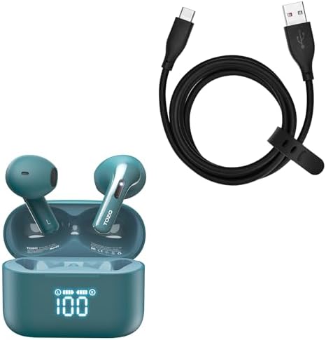TOZO T21 Wireless Earbuds Bluetooth 5.3 in Ear Headphones USB-C to USB-A Charging Cable