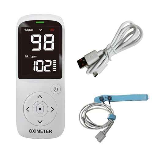 Baby Pulse Oximeter Blood infant Oxygen Saturation Monitor Adjustable Alarm for Pulse Rate and SpO2 Levels…