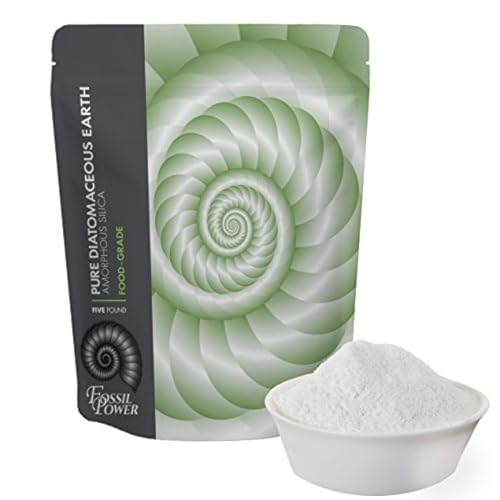 FOSSIL POWER Food Grade DIATOMACEOUS Earth Powder - 5lb Bulk - Safe for Humans and Pets Consumption
