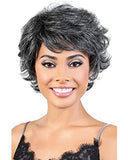 Sh Brenda Human Hair Wig by Motown Tress in 1B, Cap Size: Average, Length: Short